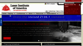 What Laserinstitute.org website looked like in 2015 (8 years ago)