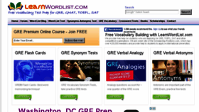 What Learnwordlist.com website looked like in 2015 (8 years ago)