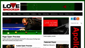 What Love-snooker.com website looked like in 2015 (8 years ago)
