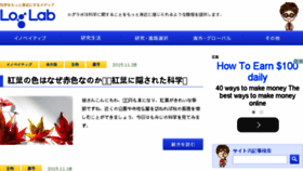What Loglab.jp website looked like in 2015 (8 years ago)