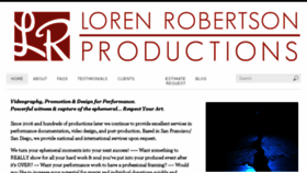 What Lorenrrobertson.com website looked like in 2015 (9 years ago)
