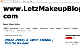 What Letzmakeupblog.com website looked like in 2015 (8 years ago)
