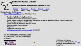 What Lindylist.com website looked like in 2015 (8 years ago)
