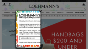 What Loehmanns.com website looked like in 2016 (8 years ago)