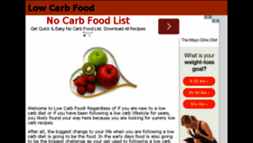 What Low-carb-food.com website looked like in 2016 (8 years ago)