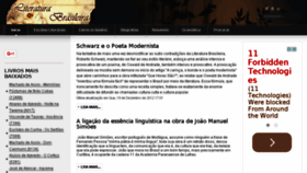 What Literaturabrasileira.net website looked like in 2016 (8 years ago)
