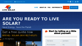 What Livesolar.com website looked like in 2016 (8 years ago)