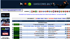 What Livescores247.com website looked like in 2016 (8 years ago)
