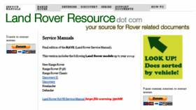 What Landroverresource.com website looked like in 2016 (8 years ago)