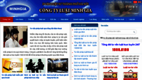 What Luatminhgia.vn website looked like in 2016 (8 years ago)
