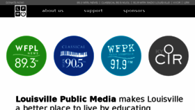 What Louisvillepublicmedia.org website looked like in 2016 (8 years ago)