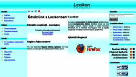 What Lexikon.fazekas.hu website looked like in 2016 (8 years ago)