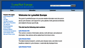 What Lymeneteurope.com website looked like in 2016 (8 years ago)