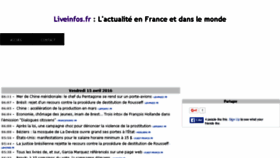 What Liveinfos.fr website looked like in 2016 (8 years ago)