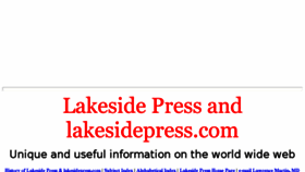 What Lakesidepress.com website looked like in 2016 (8 years ago)
