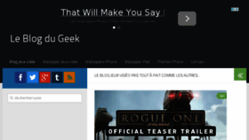 What Leblogdugeek.com website looked like in 2016 (9 years ago)