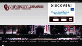 What Libraries.ou.edu website looked like in 2016 (8 years ago)