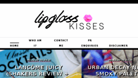 What Lipglosskisses.com website looked like in 2016 (8 years ago)