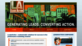 What Leadsaction.com website looked like in 2016 (8 years ago)