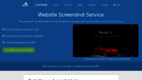 What Linkpeek.com website looked like in 2016 (8 years ago)