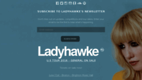 What Ladyhawkemusic.com website looked like in 2016 (8 years ago)