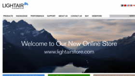 What Lightair.com website looked like in 2016 (7 years ago)