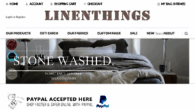 What Linenthings.com.au website looked like in 2016 (9 years ago)