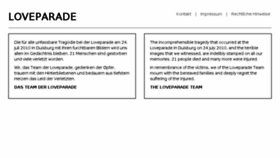 What Loveparade.de website looked like in 2016 (8 years ago)