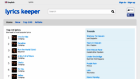 What Lyricskeeper.com.br website looked like in 2016 (7 years ago)