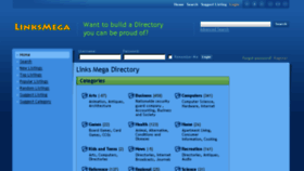 What Linksmega.com website looked like in 2016 (8 years ago)