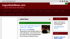 What Lagosstatenews.com website looked like in 2016 (8 years ago)