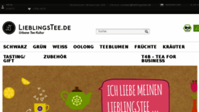 What Lieblingstee.de website looked like in 2016 (8 years ago)
