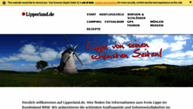 What Lippe-in-nrw.de website looked like in 2016 (7 years ago)