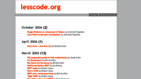 What Lesscode.org website looked like in 2016 (8 years ago)