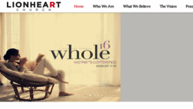 What Lionheartchurch.org website looked like in 2016 (9 years ago)