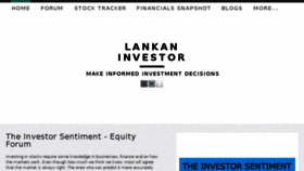 What Lankaninvestor.com website looked like in 2016 (7 years ago)
