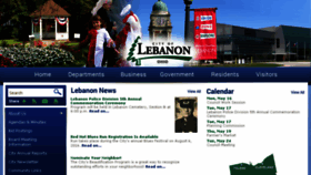 What Lebanonohio.gov website looked like in 2016 (7 years ago)