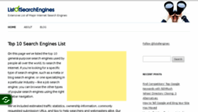 What Listofsearchengines.org website looked like in 2016 (8 years ago)