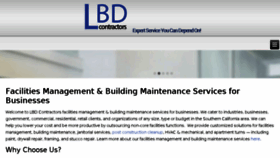 What Lbdcontractors.com website looked like in 2016 (7 years ago)
