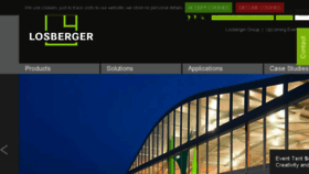 What Losberger.com website looked like in 2016 (7 years ago)