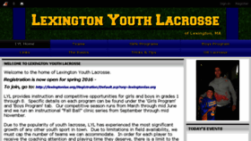 What Lexingtonlax.org website looked like in 2016 (7 years ago)