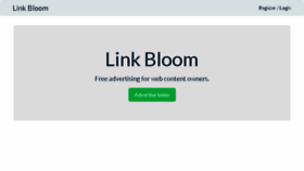 What Linkbloom.com website looked like in 2016 (7 years ago)