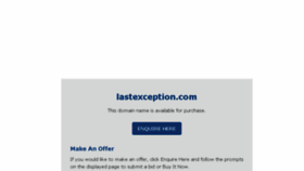 What Lastexception.com website looked like in 2016 (7 years ago)