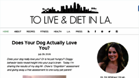 What Liveanddiet.com website looked like in 2016 (7 years ago)