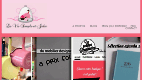 What Laviesimpleetjolie.com website looked like in 2016 (7 years ago)