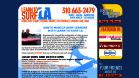 What Learntosurfla.com website looked like in 2016 (7 years ago)