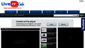 What Livetvcafe.net website looked like in 2016 (7 years ago)