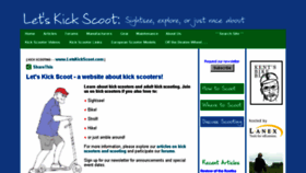 What Letskickscoot.com website looked like in 2016 (7 years ago)