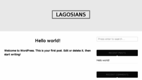 What Lagosians.com website looked like in 2016 (7 years ago)