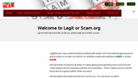 What Legitorscam.org website looked like in 2016 (7 years ago)